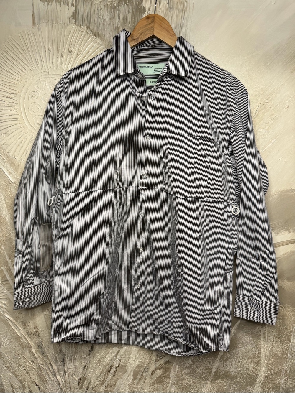 Off-White Runway Striped Button-Up Shirt Rare